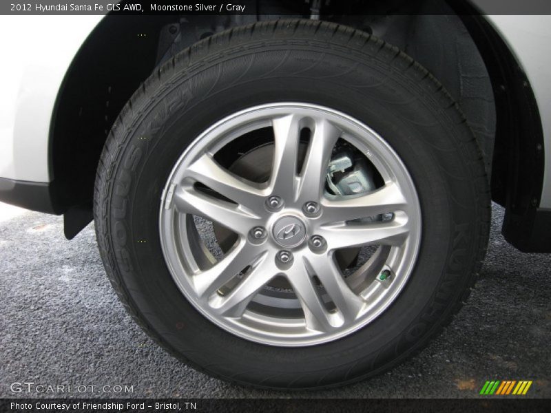 Moonstone Silver / Gray 2012 Hyundai Santa Fe GLS AWD