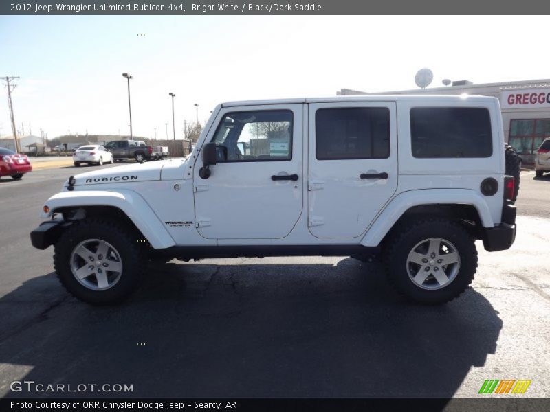 Bright White / Black/Dark Saddle 2012 Jeep Wrangler Unlimited Rubicon 4x4