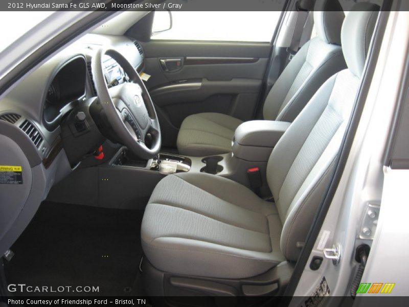 Moonstone Silver / Gray 2012 Hyundai Santa Fe GLS AWD