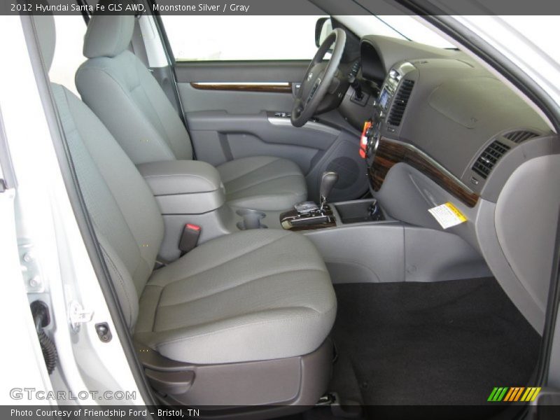 Moonstone Silver / Gray 2012 Hyundai Santa Fe GLS AWD