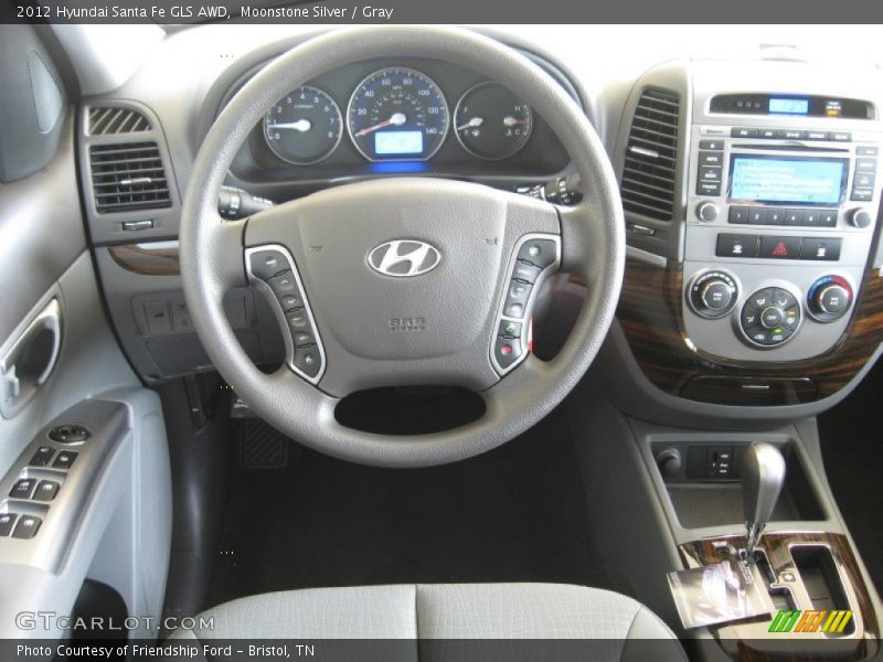Moonstone Silver / Gray 2012 Hyundai Santa Fe GLS AWD
