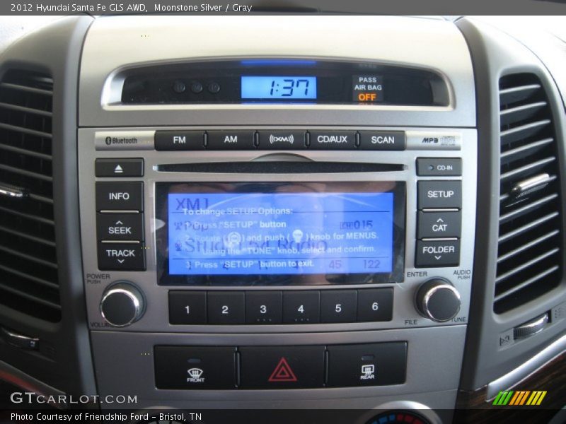 Moonstone Silver / Gray 2012 Hyundai Santa Fe GLS AWD