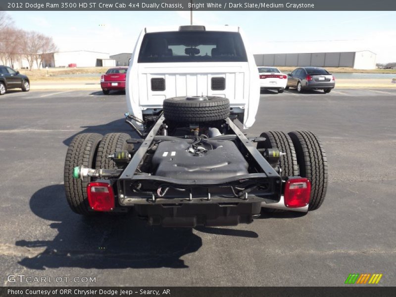 Bright White / Dark Slate/Medium Graystone 2012 Dodge Ram 3500 HD ST Crew Cab 4x4 Dually Chassis