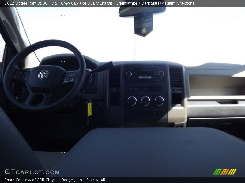 Bright White / Dark Slate/Medium Graystone 2012 Dodge Ram 3500 HD ST Crew Cab 4x4 Dually Chassis