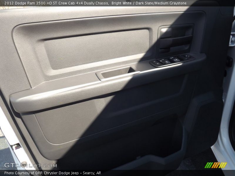 Bright White / Dark Slate/Medium Graystone 2012 Dodge Ram 3500 HD ST Crew Cab 4x4 Dually Chassis