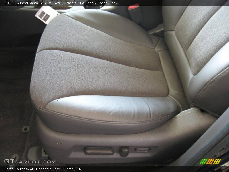 Pacific Blue Pearl / Cocoa Black 2012 Hyundai Santa Fe SE V6 AWD