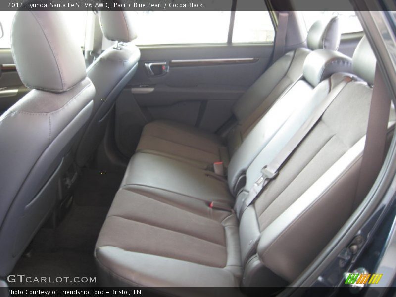 Rear Seat of 2012 Santa Fe SE V6 AWD