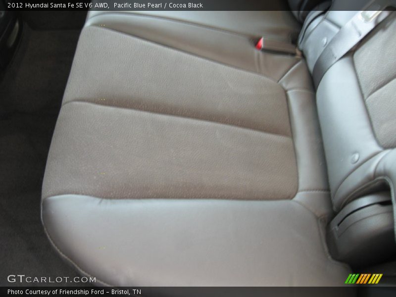 Pacific Blue Pearl / Cocoa Black 2012 Hyundai Santa Fe SE V6 AWD