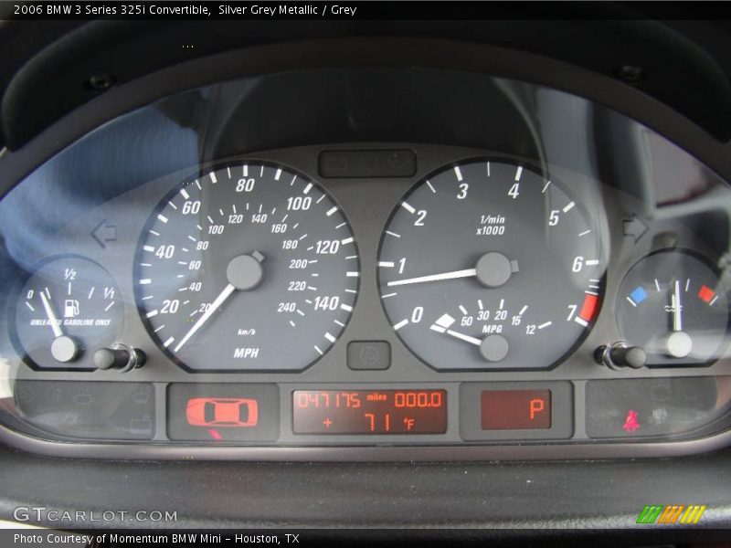 Silver Grey Metallic / Grey 2006 BMW 3 Series 325i Convertible