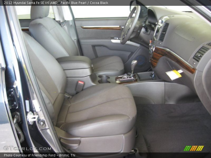  2012 Santa Fe SE V6 AWD Cocoa Black Interior