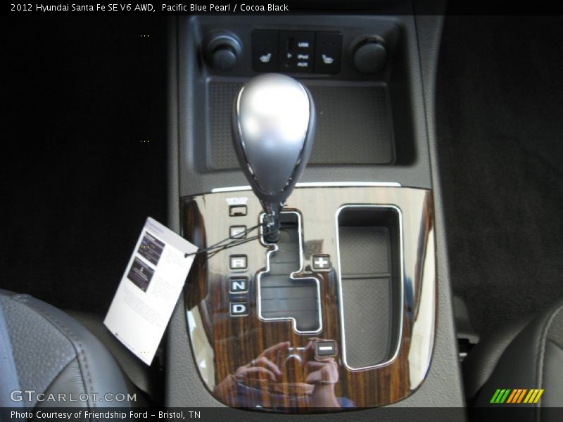  2012 Santa Fe SE V6 AWD 6 Speed SHIFTRONIC Automatic Shifter