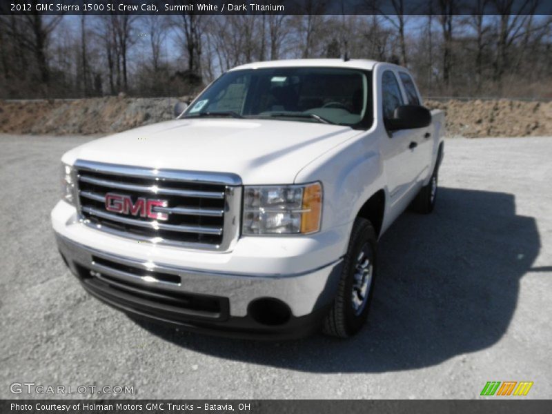 Summit White / Dark Titanium 2012 GMC Sierra 1500 SL Crew Cab