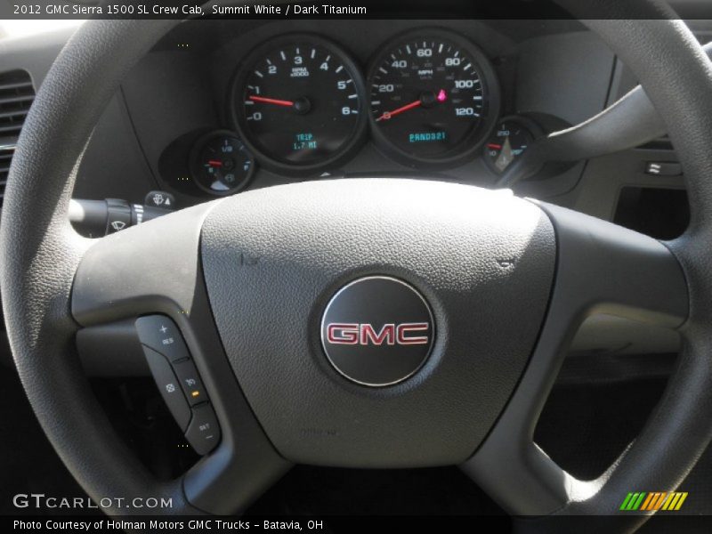 Summit White / Dark Titanium 2012 GMC Sierra 1500 SL Crew Cab