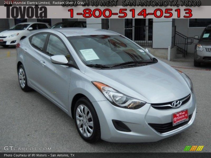 Radiant Silver / Gray 2011 Hyundai Elantra Limited