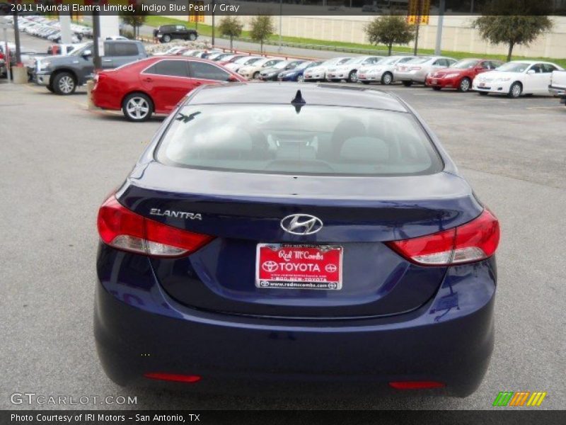 Indigo Blue Pearl / Gray 2011 Hyundai Elantra Limited