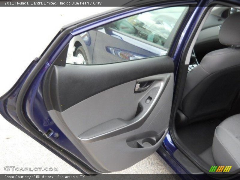 Indigo Blue Pearl / Gray 2011 Hyundai Elantra Limited