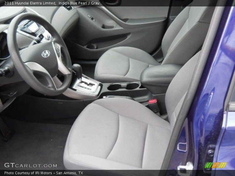 Indigo Blue Pearl / Gray 2011 Hyundai Elantra Limited