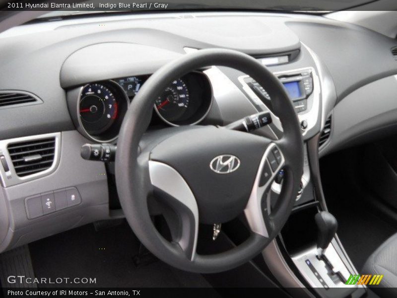 Indigo Blue Pearl / Gray 2011 Hyundai Elantra Limited