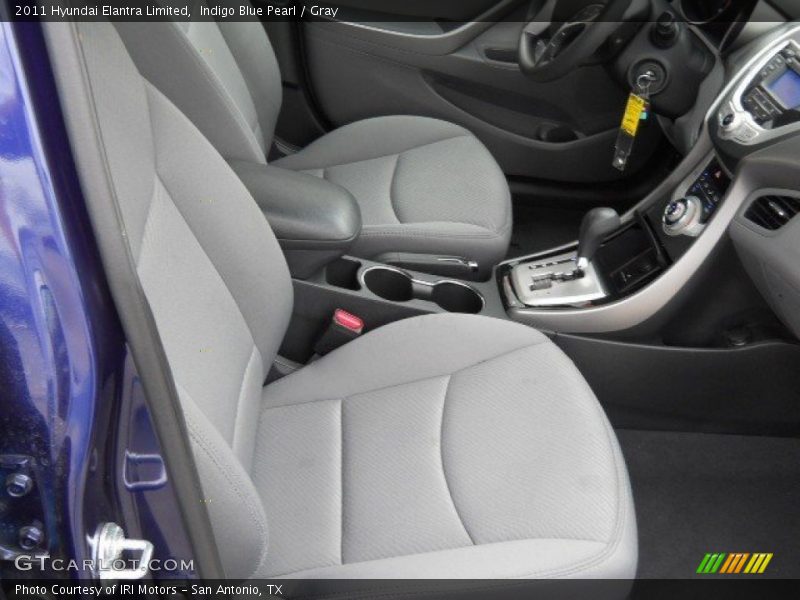 Indigo Blue Pearl / Gray 2011 Hyundai Elantra Limited