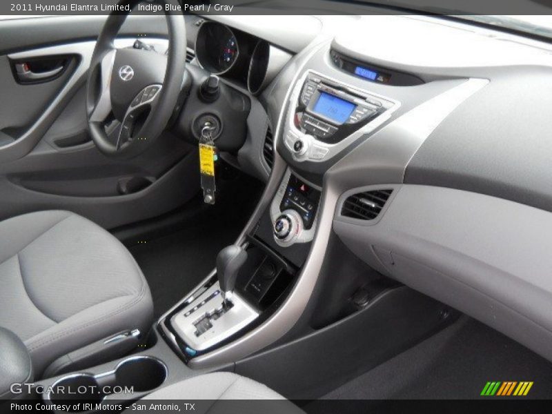 Indigo Blue Pearl / Gray 2011 Hyundai Elantra Limited