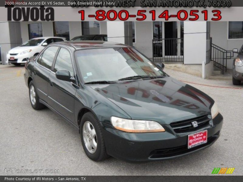 Dark Emerald Pearl / Ivory 2000 Honda Accord EX V6 Sedan