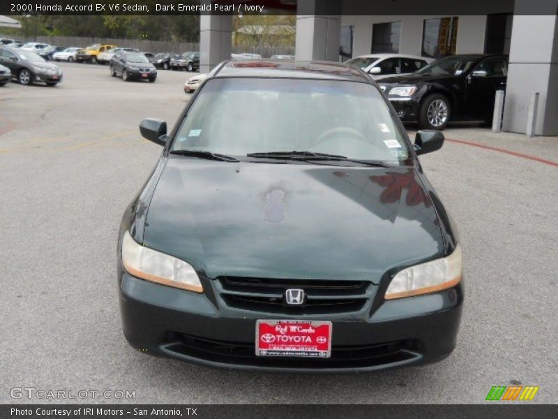 Dark Emerald Pearl / Ivory 2000 Honda Accord EX V6 Sedan