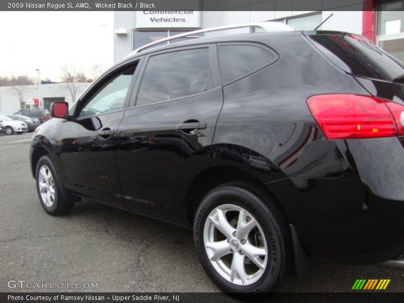 Wicked Black / Black 2009 Nissan Rogue SL AWD