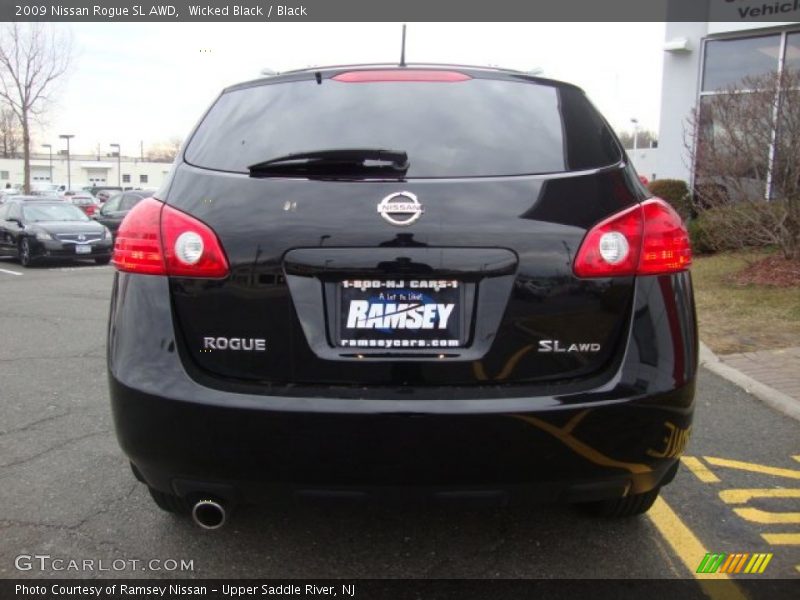Wicked Black / Black 2009 Nissan Rogue SL AWD