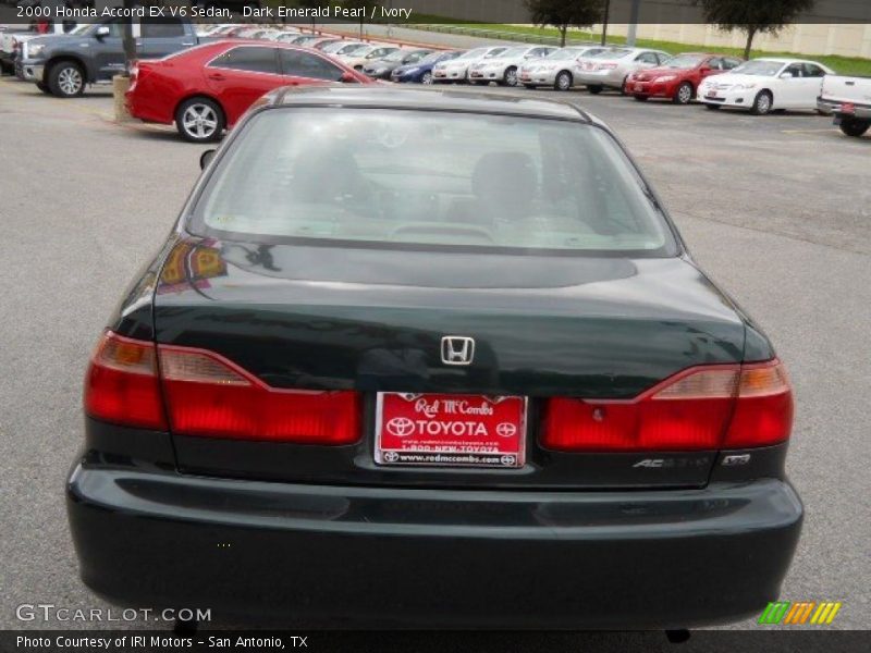 Dark Emerald Pearl / Ivory 2000 Honda Accord EX V6 Sedan