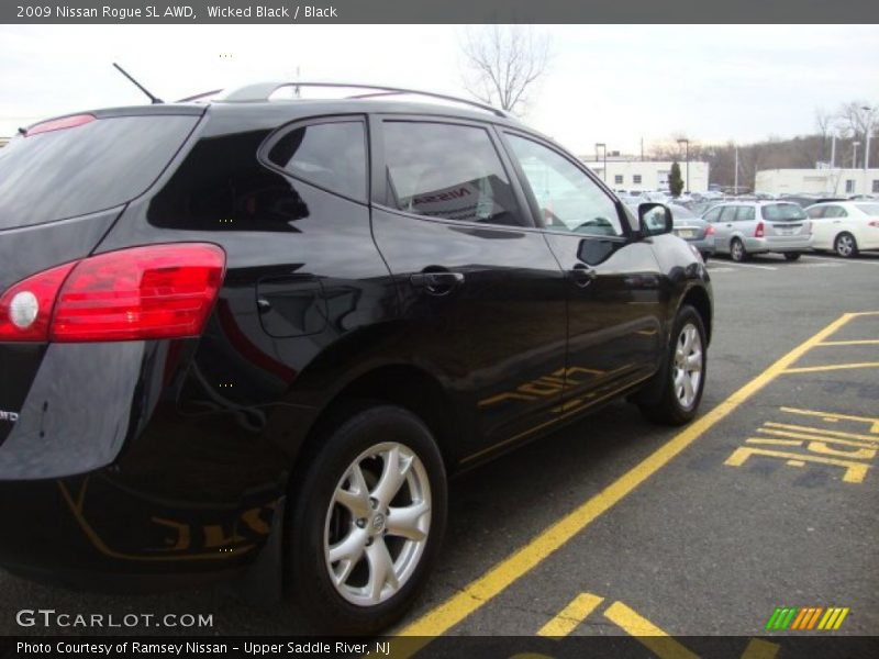 Wicked Black / Black 2009 Nissan Rogue SL AWD