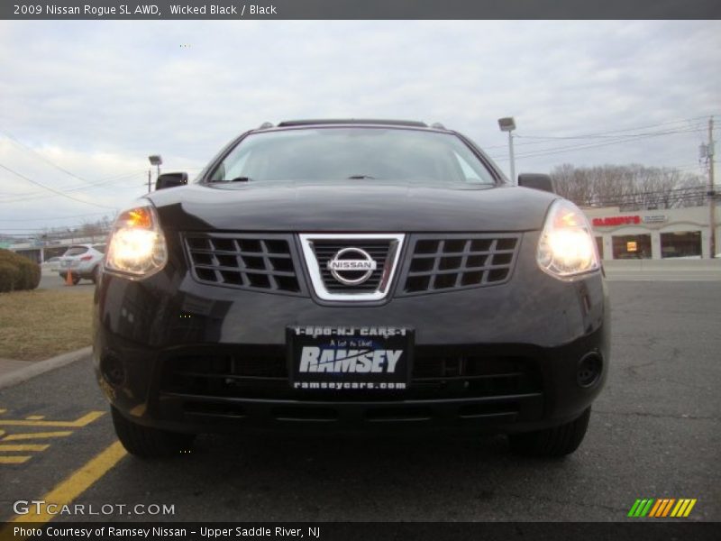 Wicked Black / Black 2009 Nissan Rogue SL AWD