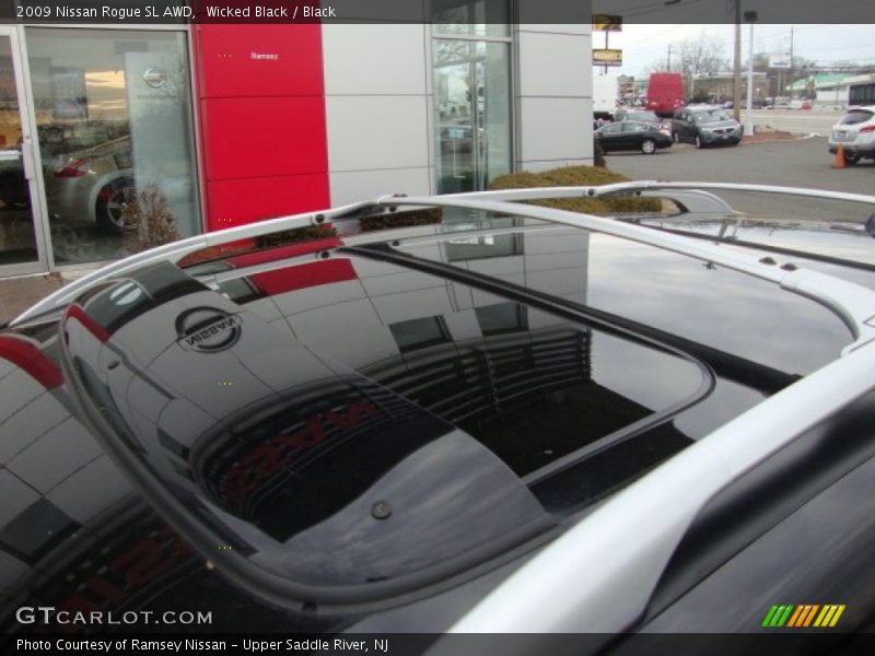 Wicked Black / Black 2009 Nissan Rogue SL AWD