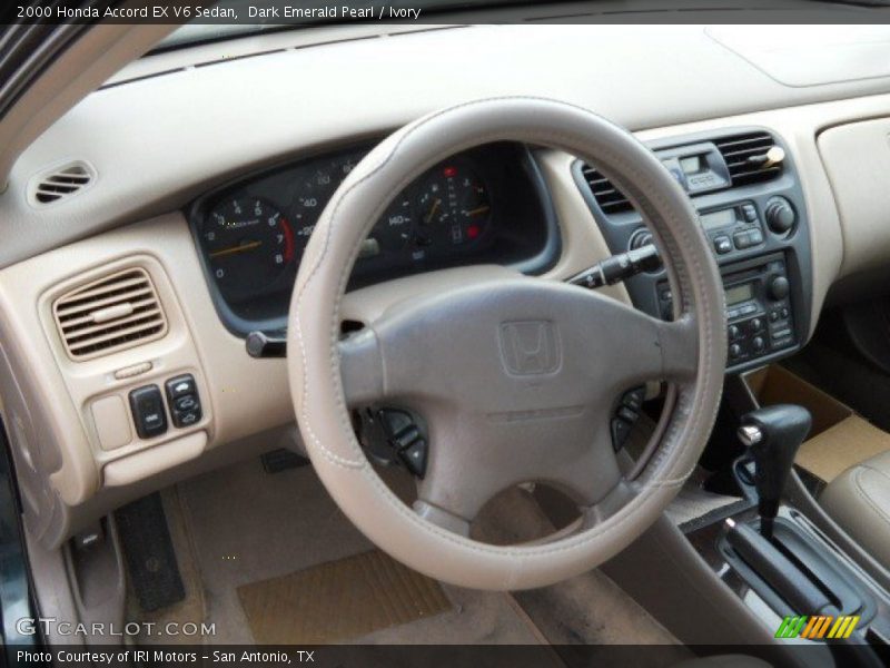 Dark Emerald Pearl / Ivory 2000 Honda Accord EX V6 Sedan