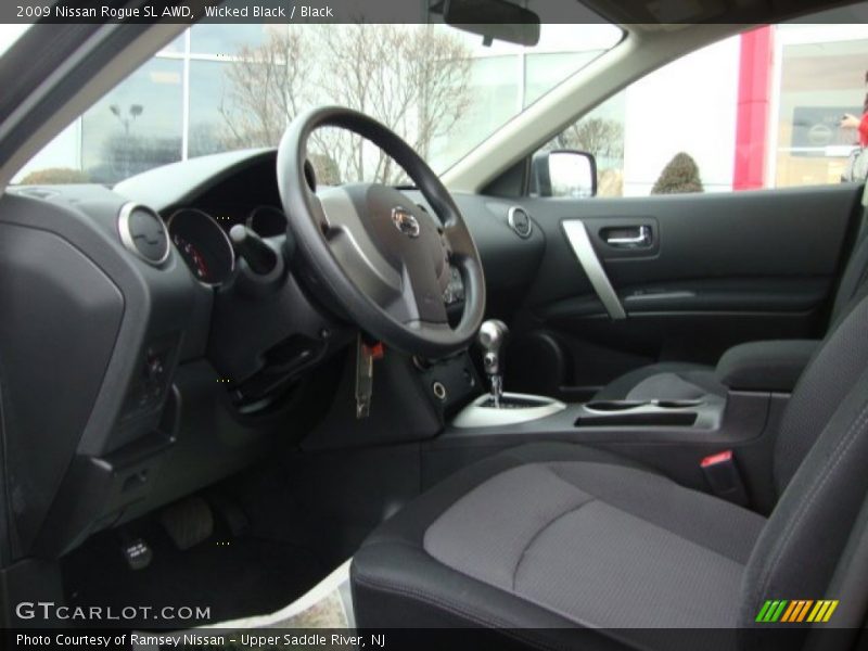 Wicked Black / Black 2009 Nissan Rogue SL AWD