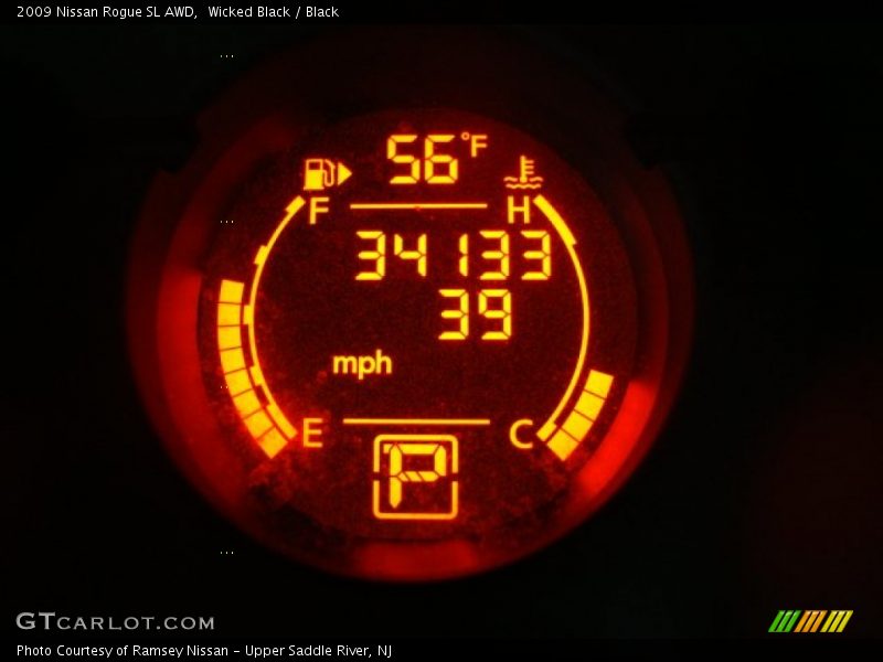 Wicked Black / Black 2009 Nissan Rogue SL AWD