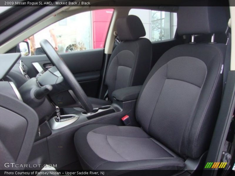 Wicked Black / Black 2009 Nissan Rogue SL AWD