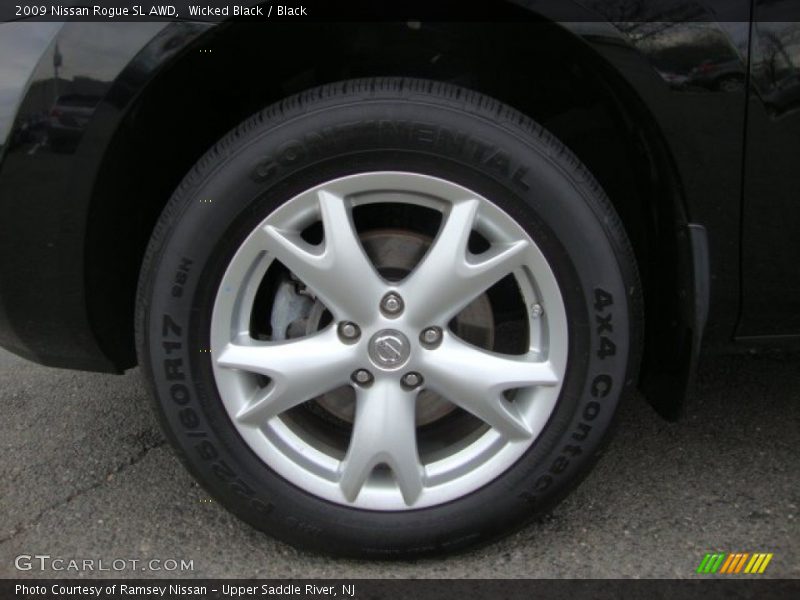 Wicked Black / Black 2009 Nissan Rogue SL AWD