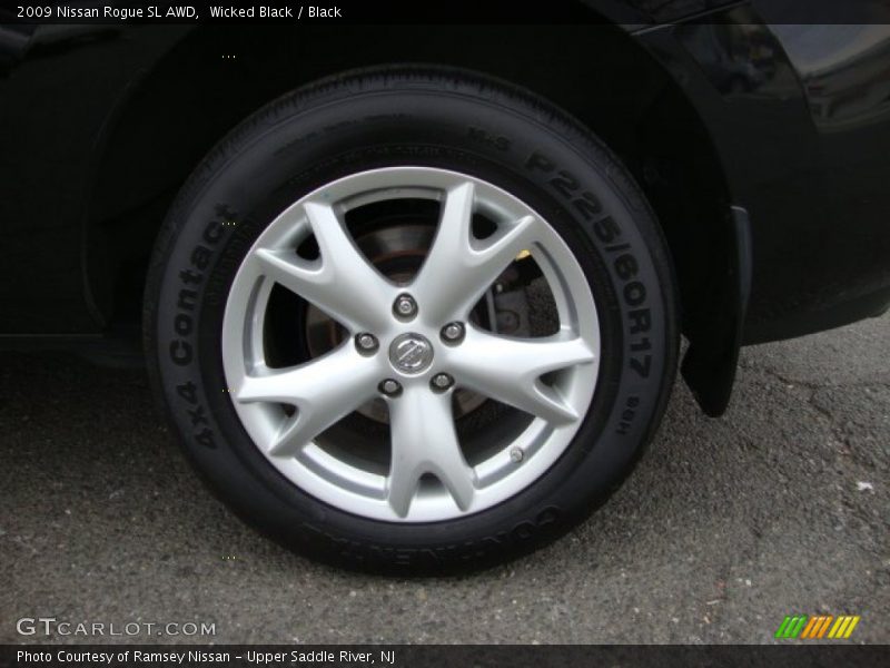 Wicked Black / Black 2009 Nissan Rogue SL AWD
