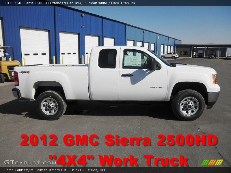 Summit White / Dark Titanium 2012 GMC Sierra 2500HD Extended Cab 4x4