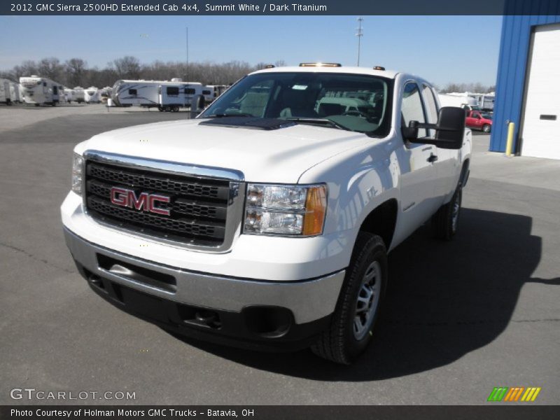 Summit White / Dark Titanium 2012 GMC Sierra 2500HD Extended Cab 4x4