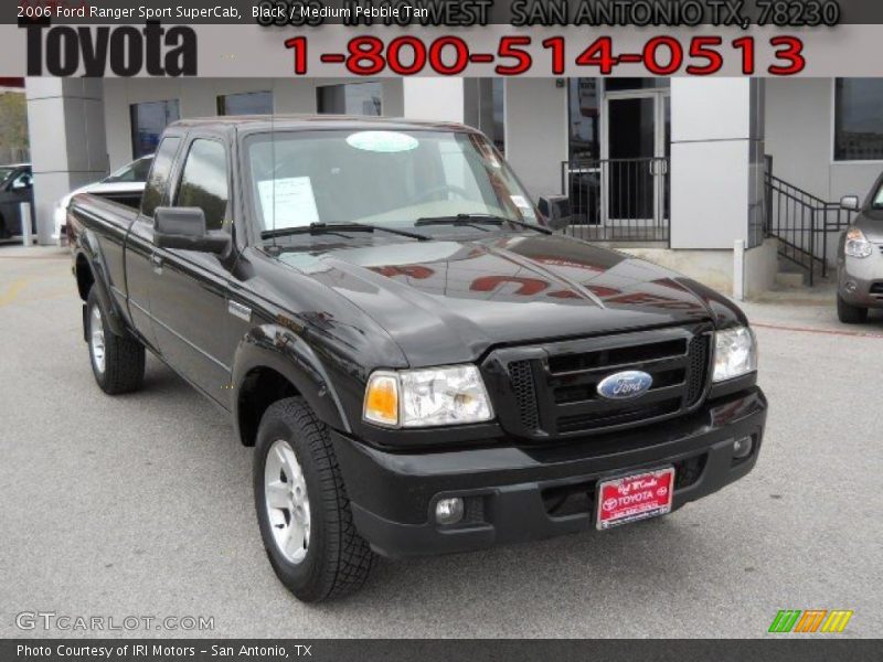 Black / Medium Pebble Tan 2006 Ford Ranger Sport SuperCab