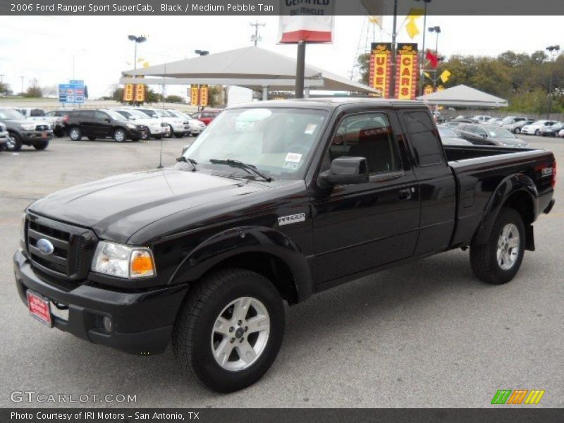 Black / Medium Pebble Tan 2006 Ford Ranger Sport SuperCab