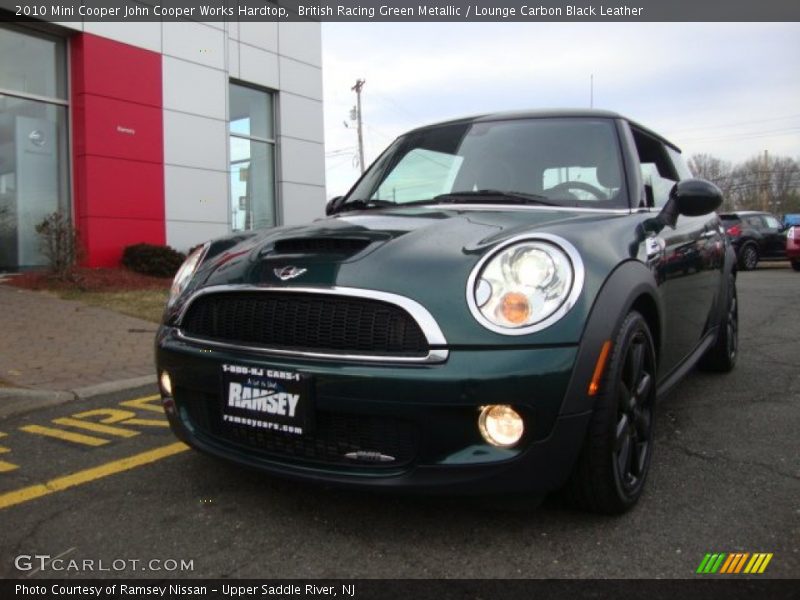 British Racing Green Metallic / Lounge Carbon Black Leather 2010 Mini Cooper John Cooper Works Hardtop