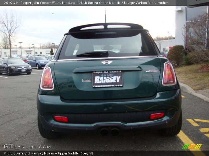 British Racing Green Metallic / Lounge Carbon Black Leather 2010 Mini Cooper John Cooper Works Hardtop