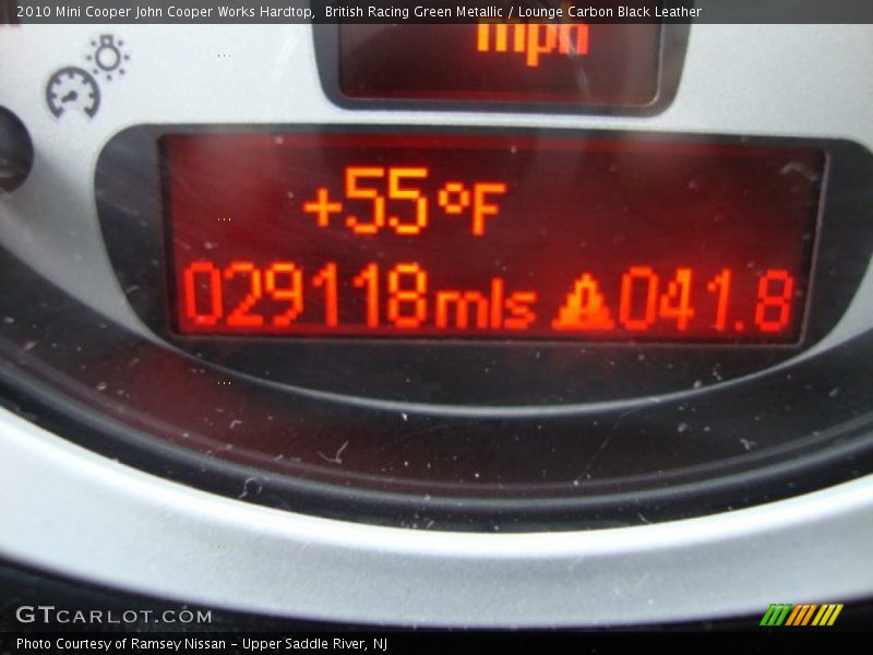 British Racing Green Metallic / Lounge Carbon Black Leather 2010 Mini Cooper John Cooper Works Hardtop