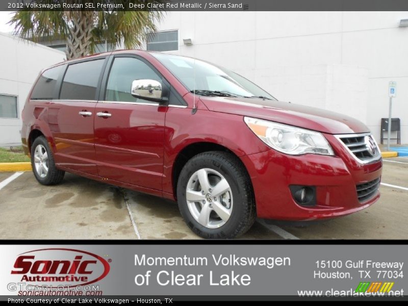 Deep Claret Red Metallic / Sierra Sand 2012 Volkswagen Routan SEL Premium