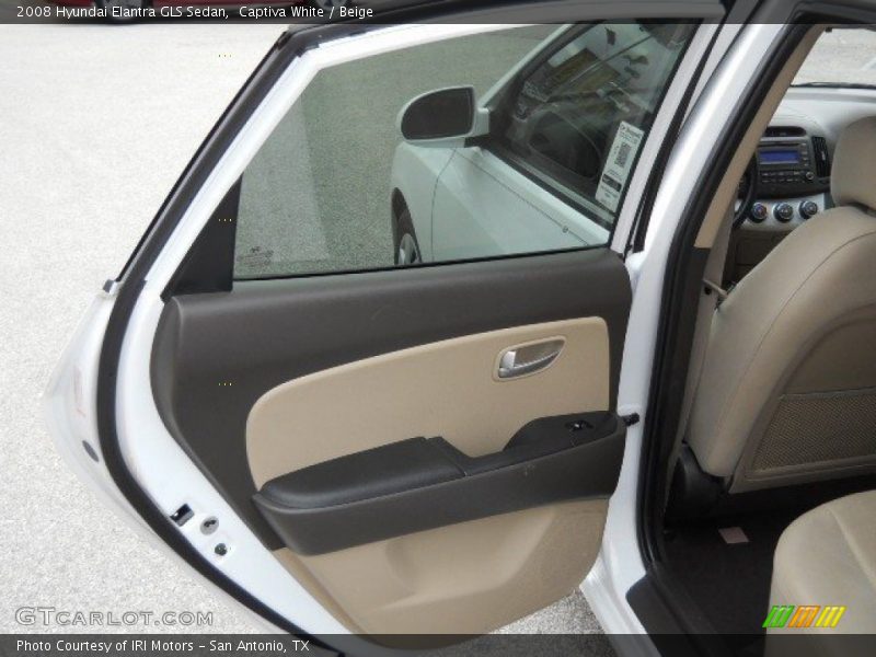 Captiva White / Beige 2008 Hyundai Elantra GLS Sedan