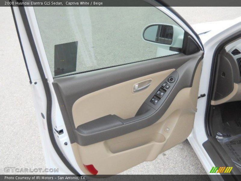 Captiva White / Beige 2008 Hyundai Elantra GLS Sedan