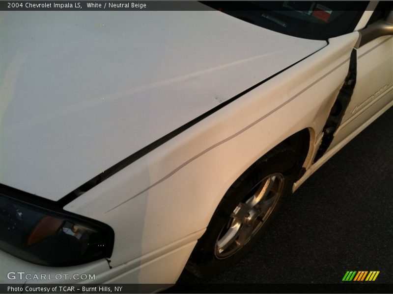 White / Neutral Beige 2004 Chevrolet Impala LS