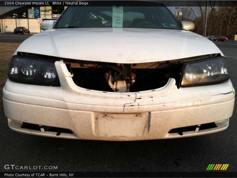 White / Neutral Beige 2004 Chevrolet Impala LS